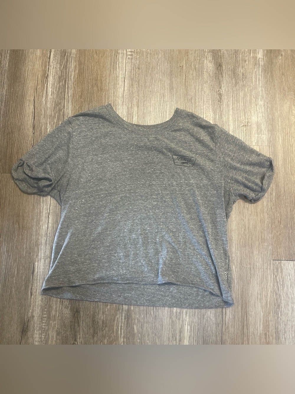Vans Crop Top T Shirt Gray - Womens Medium